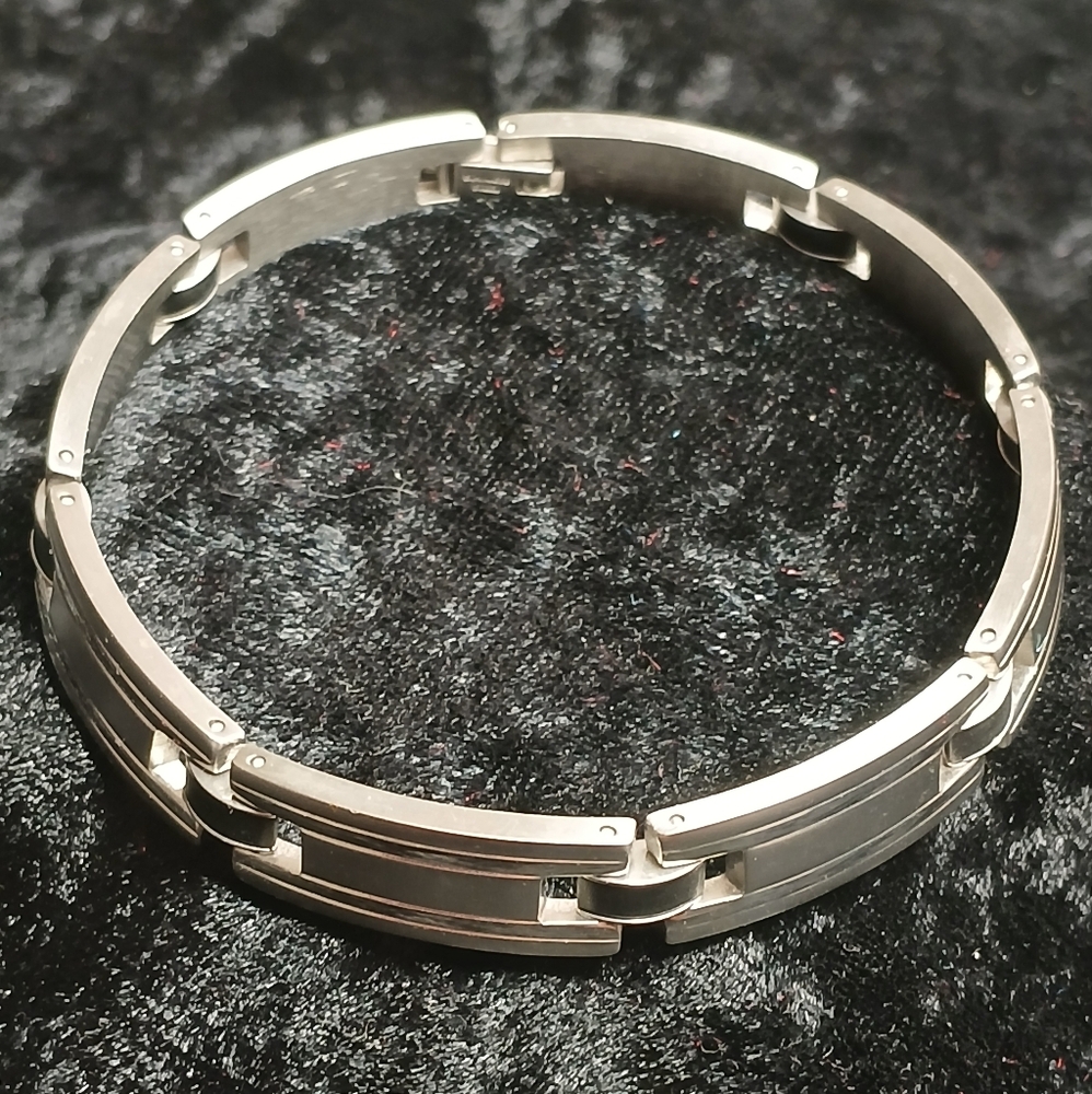 Trendy Silver Men's Bracelet 8"